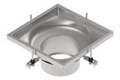 Afløb - Blücher overdel Ø160/300x300mm. Med bærering. Til beton & fliser - 710.403.000 S
