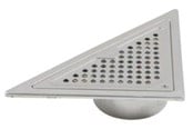 Afløb - Blücher Trio overdel trekantet. Til beton & fliser. Rustfrit stål - 150.380.000