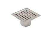 Afløb - Blücher Square gulvafløb med lodret 75 mm udløb. Beton og fliser. Rustfrit stål - 140.300.075