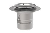 Afløb - Blücher membranunderdel med stålklemring lodret Ø110mm udløb. Syrefast stål - 440.226.110 S