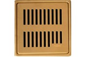 Afløb - Purus RIB rist/ramme 150x150mm. PVD coated. Rustfr - 153872-745