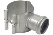 Afløb - Blücher EuroPipe indskæringsmanchet 75 mm til 50 mm sideindløb. Rustfrit stål - 890.075.050