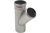 Afløb - Blücher EuroPipe grenrør 45°. 82/50 mm. Rustfrit stål - 838.050.082
