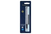 Skrive- og Tegneværktøjer - Waterman Allure fyldepen | Rustfrit stål | Fin Nib | Blåt blæk - S0174956
