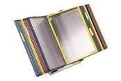 Konference & Præsentation - Tarifold display panel system - for A4 - assorted frame with light grey wall unit - 434209