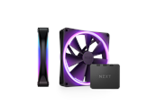 Kabinet Køler - NZXT F140 RGB DUO 2-pack & RGB Controller - Black - Kabinet køler - 140mm - Sort med RGB LED lys - 36 dBA - RF-D14DF-B1