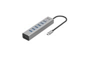 USB hub - I-Tec Hub - 7-Port USB 3.2 - 15W charging - Aluminium case USB hub - USB 3.2 - 7 ports - Grå - C31HUBMETAL703