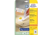 Papir, Fotopapir og Etiketter - Avery Aftagelige universaletiketter, 45,7x21,2mm - L4736REV-25