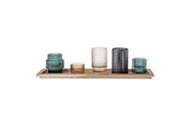 Boligindretning - Bloomingville Sanga Tray w/Votive - Blue/Nude - Set of 6 - 82047622