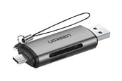 Hukommelseskort - adapter og kortlæser - UGREEN USB 3.0 TypeA & C Card Reader - 50706
