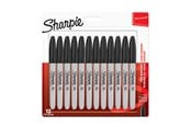 Skrive- og Tegneværktøjer - Sharpie Permanent Markers | Fin spids | Sort | 12 styk - 1996111