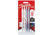 Skrive- og Tegneværktøjer - Sharpie S-Gel | Gelpenne | Medium spids (0.7mm) | Frost Blue & White Pearl hylstre | Sort & blåt blæk | 4 styk - 2162647