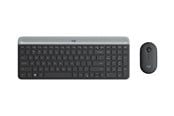 Tastatur - Logitech Slim Wireless Combo MK470 - Tastatur & Mus sæt - Tjekkisk - Grå - 920-009260