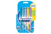 Skrive- og Tegneværktøjer - Paper Mate Flexgrip Ultra Pastel kuglepenne | Medium spids (1,0 mm) | Blåt blæk | Pastelhylster | 5 Stk - 2162277