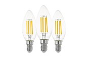 Lyskilder - EGLO LED pære C35 Kerte 7W/827 806 lumen klar 3-pak E14 - 113107