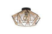 Lamper - EGLO ADWICKLE loftlampe, sort/natur - 43775