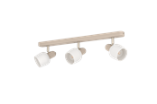 Lamper - EGLO CORATO spotskinne 3L, sand/hvid - 900716