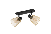 Lamper - EGLO COSLADA spotskinne 2L, sort/messing - 900694