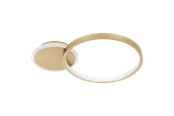 Lamper - EGLO GAFARES loftlampe med fjernbetjening 450x290 mm, 3000-6500K, guld/hvid - 900423