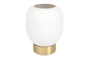 Lamper - EGLO MANZANARES bordlampe, hvid/børstet messing - 900307