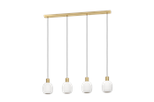 Lamper - EGLO MANZANARES langbordspendel, hvid/børstet messing - 900306