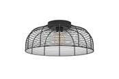 Lamper - EGLO ROUNDHAM pendel Ø450 mm, sort/børstet messing - 43964