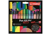 Hobby artikler - STABILO  Pen 68 Max Arty sæt med 12 penne - 204092