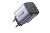 Mobil - Adaptere & Opladere - UGREEN Nexode GaN 45W Dual USB-C PD Charger - Space Gray - 90573
