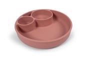 Baby Udstyr - Filibabba Silicone divided plate - Rose - FI-02277
