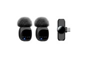 Mobil - Andet Tilbehør - Lippa Dual Wireless Wind Protected Microphone With USB-C Connector - LPR82-C