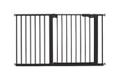 Baby Udstyr - BabyDan Premier sikkerhedsgitter ekstra bred, sort, 126-132,2 cm - 500918