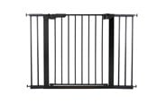 Baby Udstyr - BabyDan Premier sikkerhedsgitter med 5 forlængere, sort, 105,5-112,8 cm - 60116-2695-01