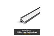 Smart Home - Light Solutions Aluminum profile - Model C for Philips Hue and WiZ - Black - 5714255008098