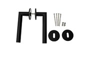 Beslag & hængsler  - Home>it Door Handle With V-handle 19 mm.  Matt Black - 13336