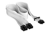 Strømkabel (intern) - Corsair Premium individually sleeved 12VHPWR - Hvid - CP-8920332