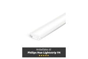 Smart Home - Light Solutions Aluminiumsprofil - Model G til Philips Hue og LIFX - Hvid - 1 meter - 5714255008111