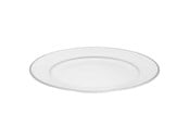 Borddækning - Pillivuyt Plate flat Vienne Plissé 22 cm White/Platinum - 18403