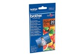 Papir, Fotopapir og Etiketter - Brother BP - photo paper - glossy - 20 sheet(s) - 100 x 150 mm - BP71GP20