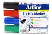 Skrive- og Tegneværktøjer - Artline EK5109AW4 Big Nib Whiteboardmarker - EK5109AW4