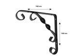 Boligindretning - Home>it Deco Shelf Hook 150x150 mm. Black - 16582