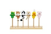 Dukke, bamse og udstyr - Goki Plush Finger Puppet Animal 6pcs. - 15418