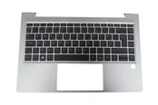 Tastatur - HP - notebook replacement keyboard - Nordic - with top cover - Bærbar tastatur - til udskiftning - Nordisk - Sølv - M23769-DH1