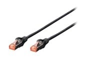 Netværkskabel - DIGITUS Professional patch cable - 3 m - black - Sort - 3m - DK-1644-030-BL-10