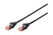 Netværkskabel - DIGITUS Professional patch cable - 5 m - black - Sort - 5m - DK-1644-050-BL-10