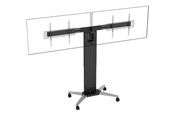 Vægbeslag, AV-Beslag & AV-Møbler - Vision VFM-F50T cart - motorised - for 2 flat panels - matte black - Maks 80 kg - Maks størrelse 86" - VFM-F50T/D