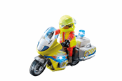 Figur - Playmobil Akutlæge-motorcykel med blinklys - 71205