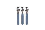Baby Udstyr - Filibabba Silicone spoons 3-pack - Powder blue - FI-SI016