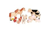 Trælegetøj - Goki Wooden Farm Animal Set 12 pcs. - GK370
