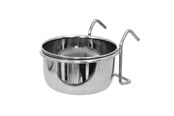 Fuglebure, huse & tilbehør - Dogman Madskål i rustfrit stål med burholder 300ml - 976346