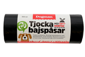 Hunde - Dogman Tykke Hundeposer med Bindehåndtag Sort (50-Pak) - 738835